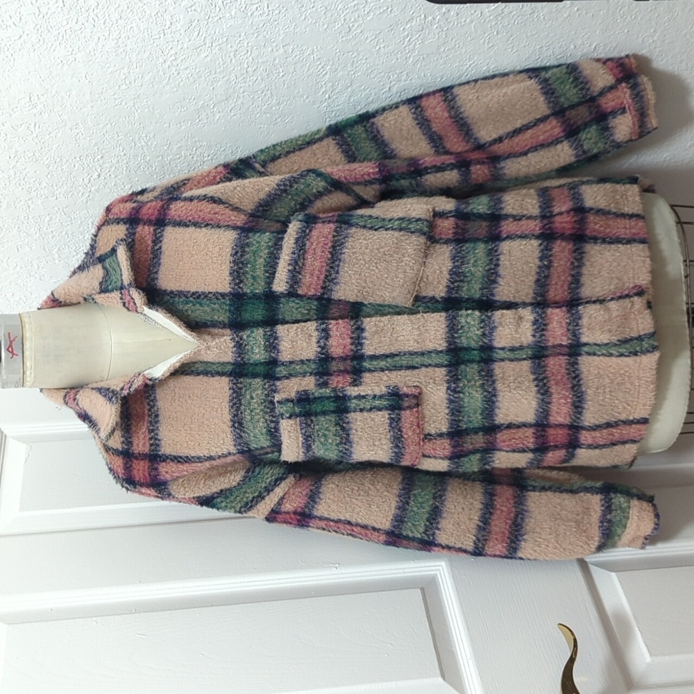 Light Pink Plaid Jacket